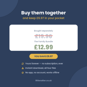 Family Bundle saving compared with buying each product separately